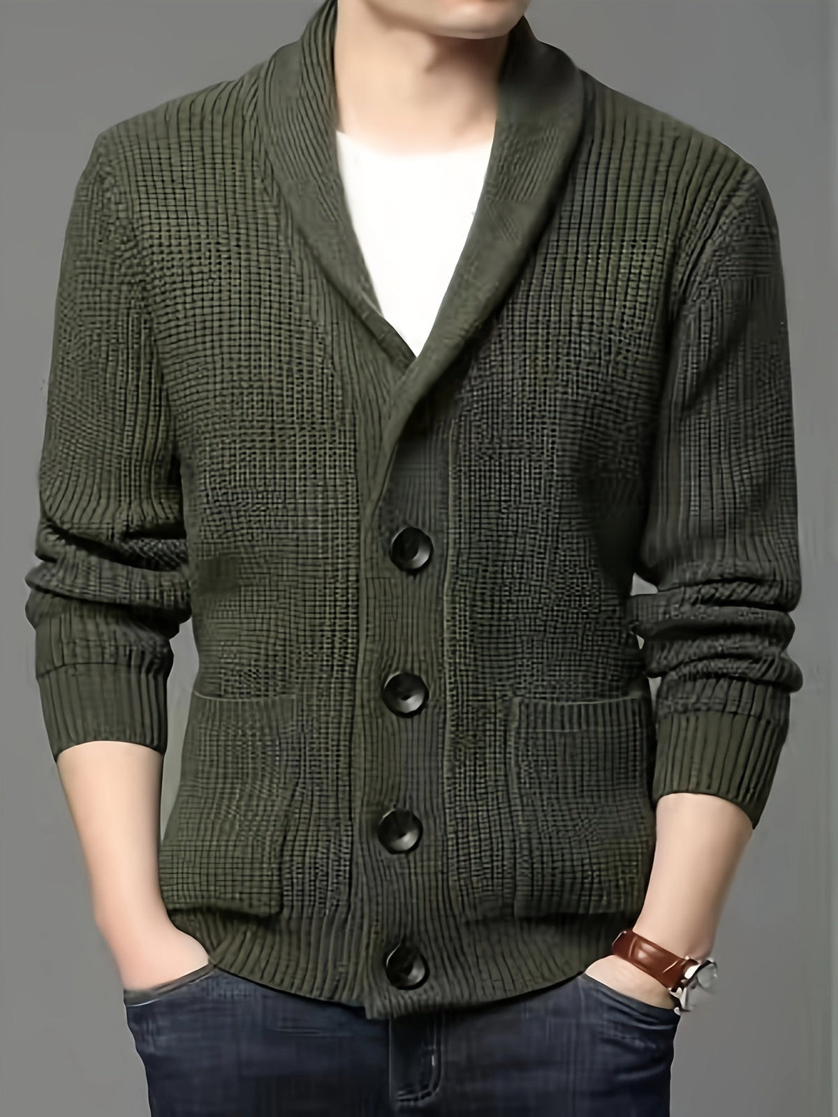 William |  Men's Cardigan with Buttons