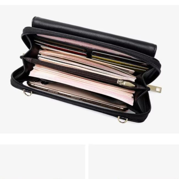 Jerlyn | RFID Blocking Touch Screen Crossbody Passport Holder Travel Wallet