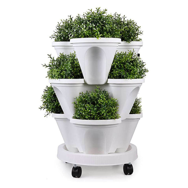 GrowEase – Stackable Plant Pots – For Space-Saving & Stylish Gardening