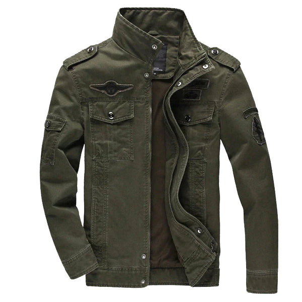 Men's Zipper Military Jacket