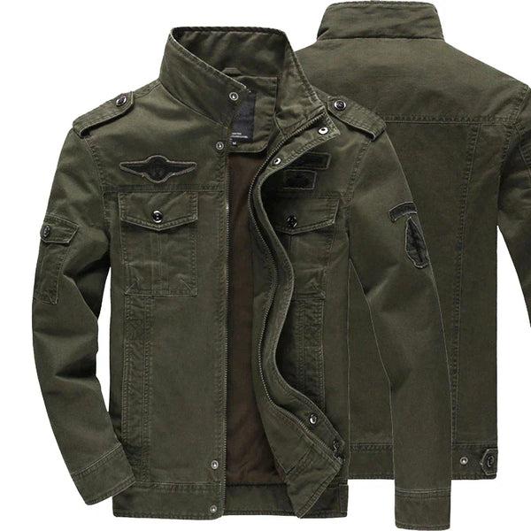 Men's Zipper Military Jacket