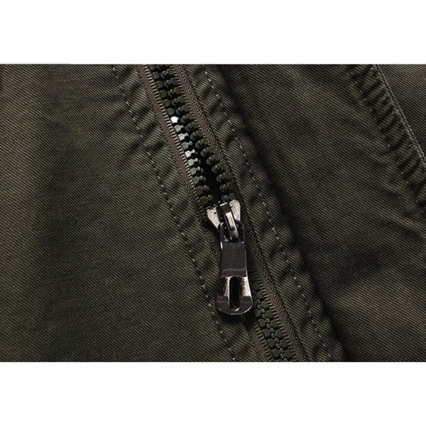 Men's Zipper Military Jacket