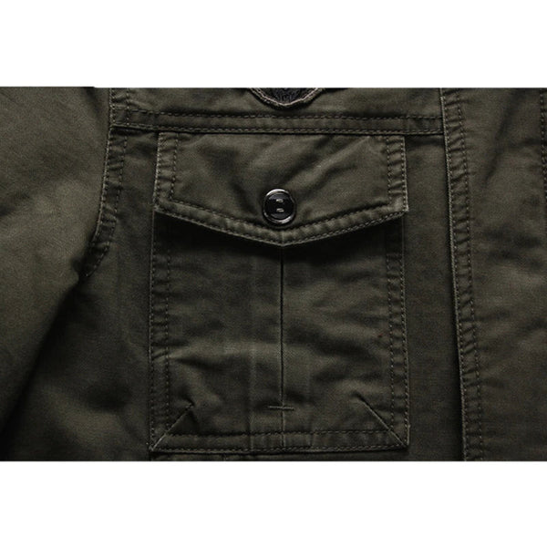 Men's Zipper Military Jacket