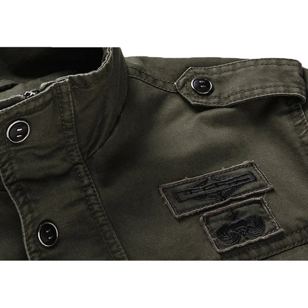 Men's Zipper Military Jacket