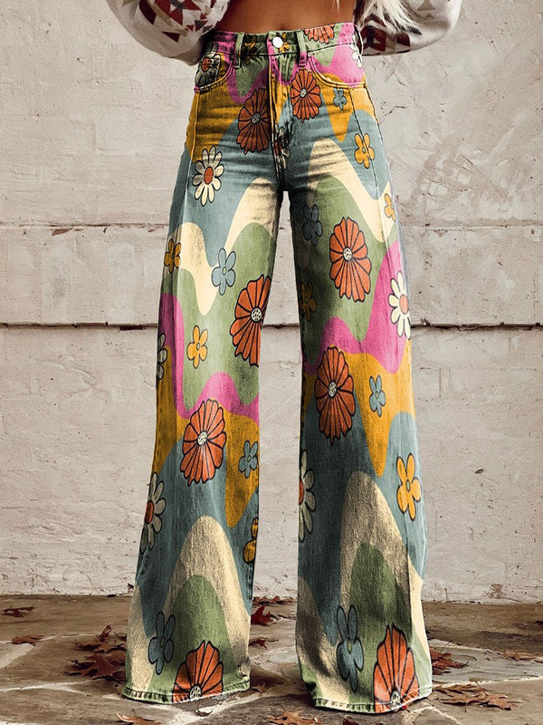 Nikkilyn | Floral Wide Leg Pants