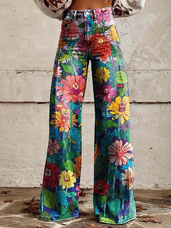 NOEMI | Floral Wide Leg Pants