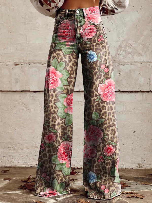 Nikkilyn | Floral Wide Leg Pants