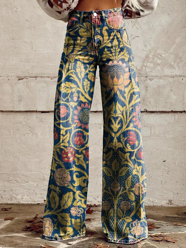 Women's Floral Print Loose Pants