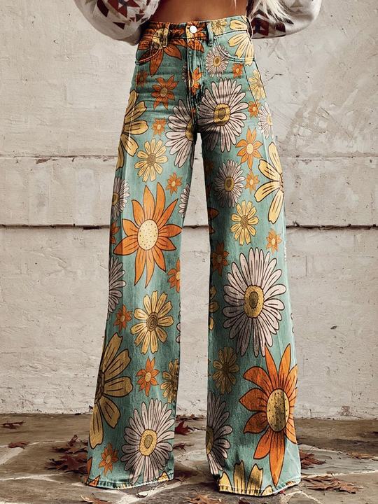 Nikkilyn | Floral Wide Leg Pants