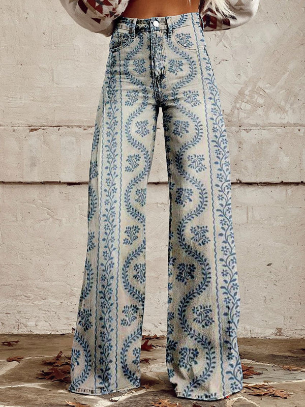 Women's Floral Print Loose Pants