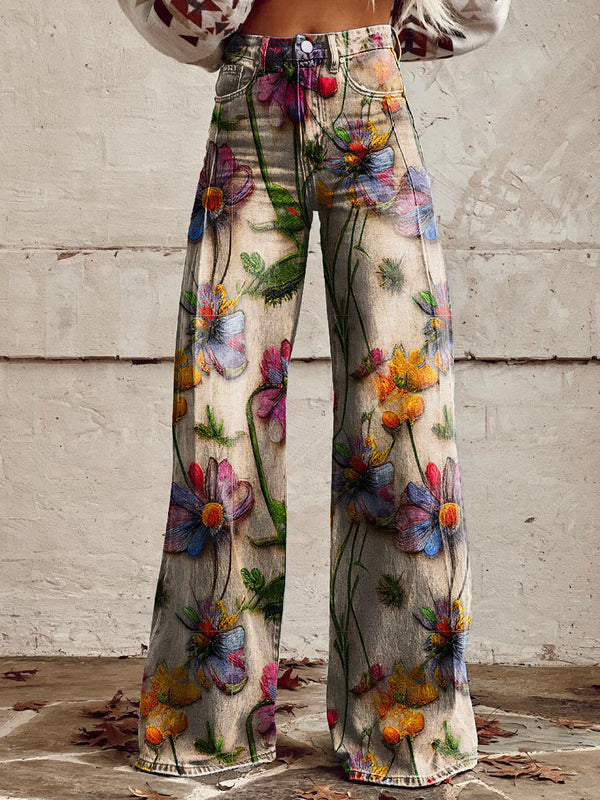 Nikkilyn | Floral Wide Leg Pants