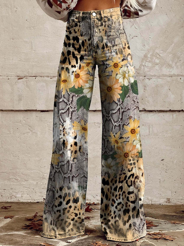 Women's Floral Print Loose Pants