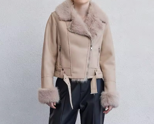 SERENA | Stylish Leather Puffer Coat