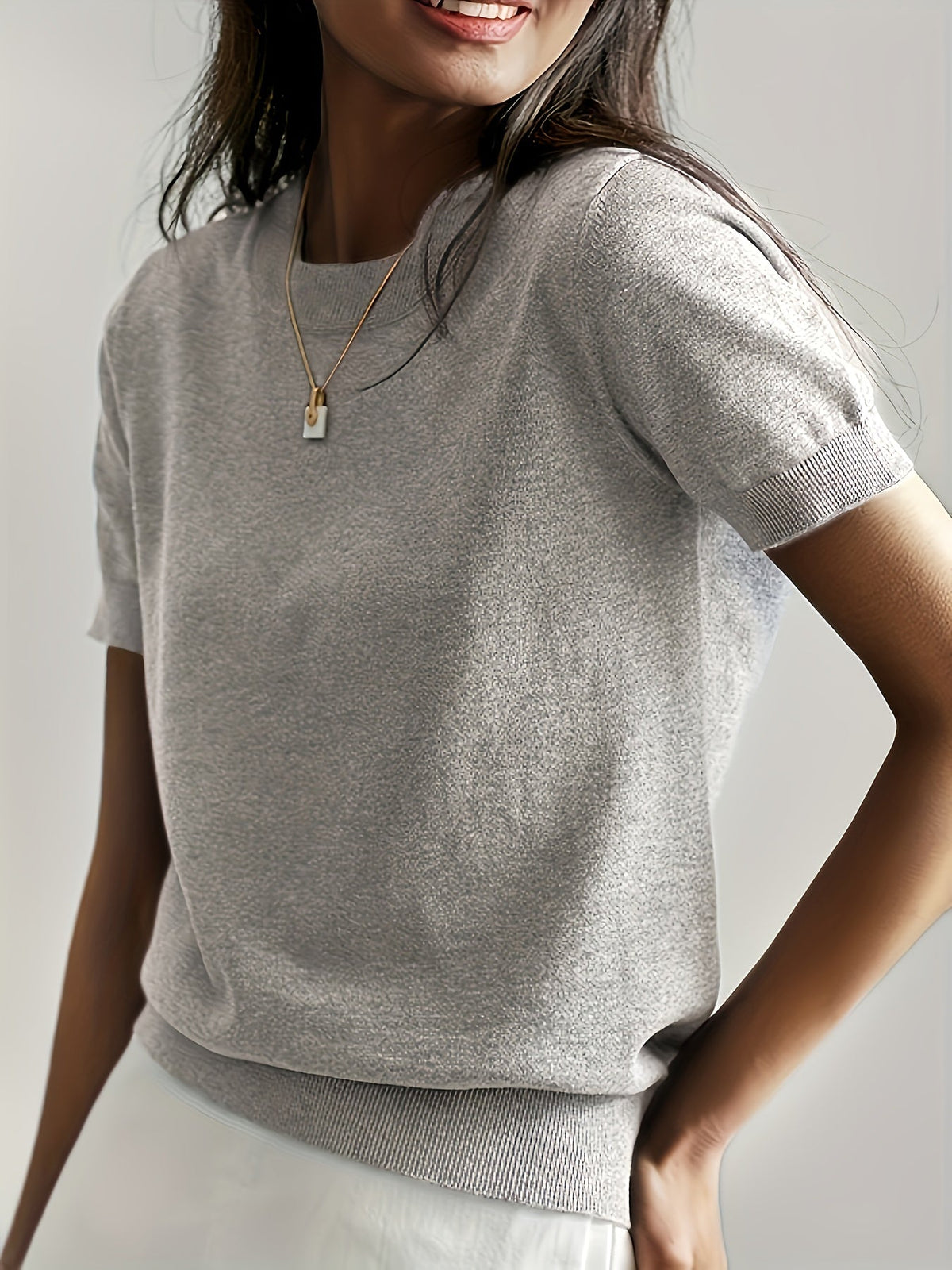 Shirley | Crew Neck Short Sleeve Top