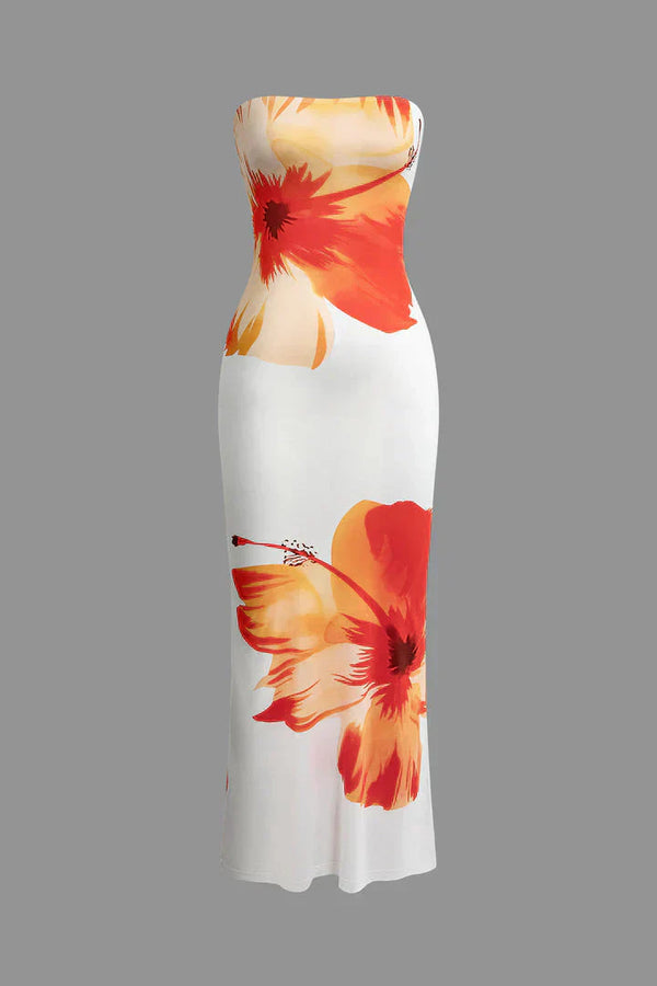 KINLEY | Floral Tube Maxi Dress