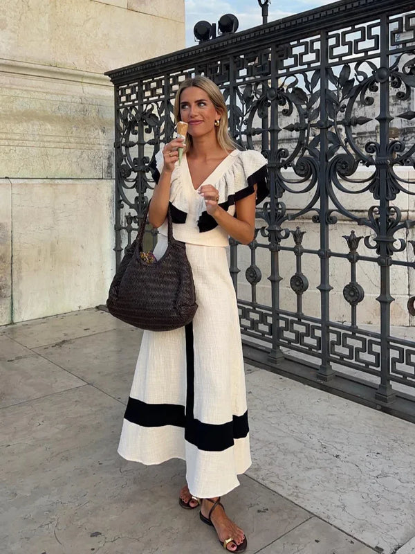 QUINNLEY | Chic Ruffled Maxi Dress