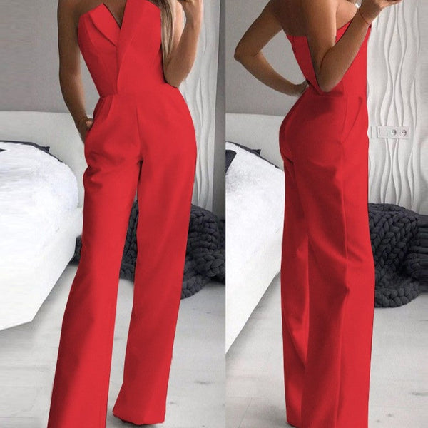 Chazzy | V-neck Elegant Jumpsuit