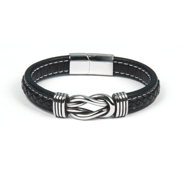 KnotAura - Leather Knot Bracelet - Stylish & Durable