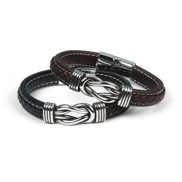 KnotAura - Leather Knot Bracelet - Stylish & Durable