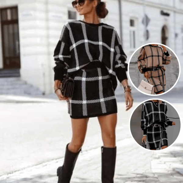 PRESLEY | Trendy Plaid Dress