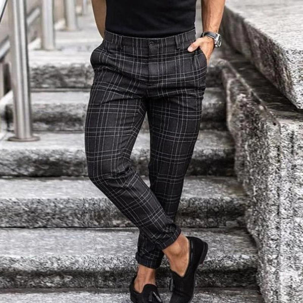 Sebastian | Stylish Checked Chino Pants for Men