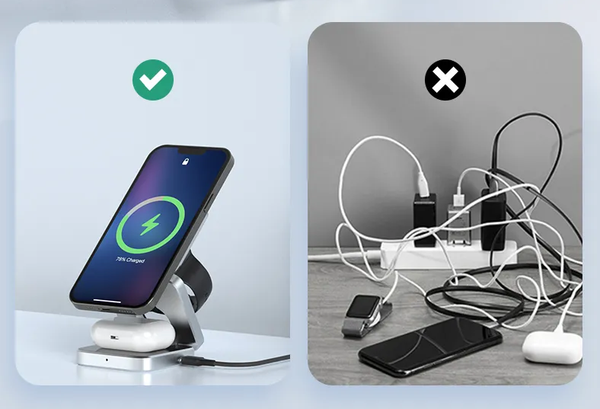 ChargeMate - 3-in-1 Charging Station - Fast & Clutter-Free Power