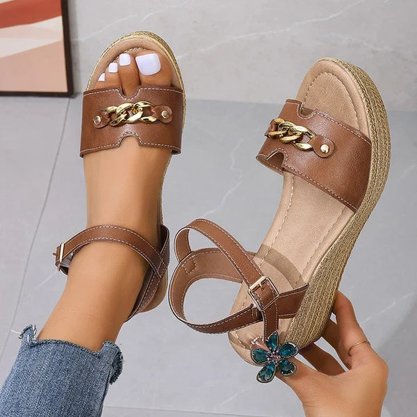 Liezlyn | Ankle Buckle Wedge Sandal