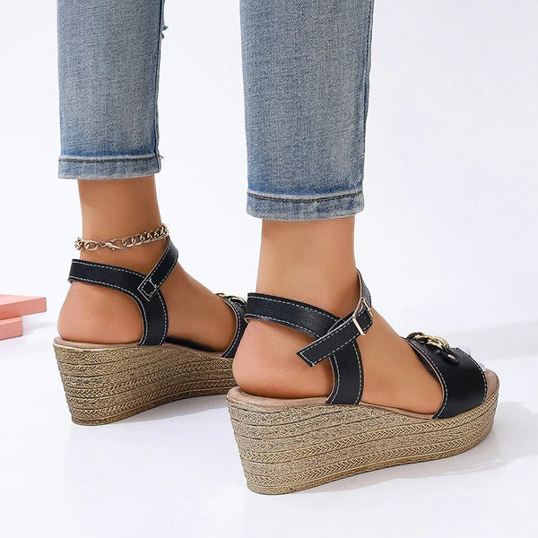 Liezlyn | Ankle Buckle Wedge Sandal