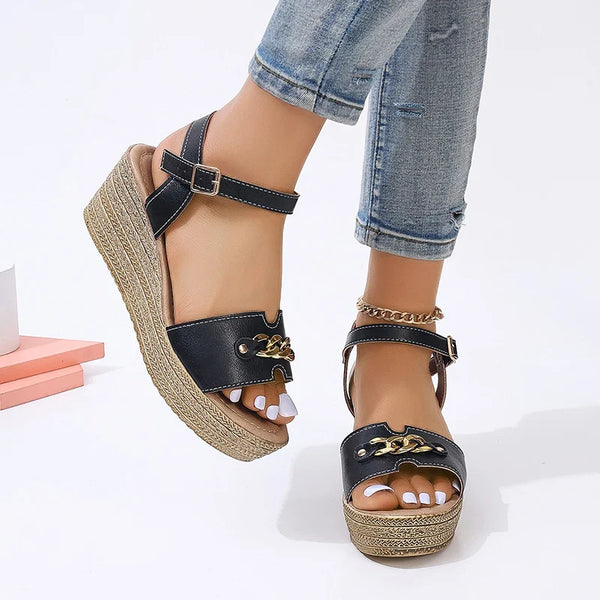 Liezlyn | Ankle Buckle Wedge Sandal