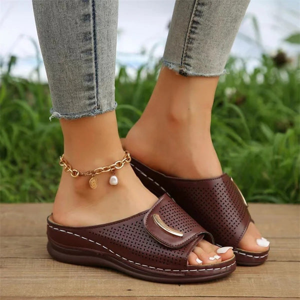 Emilyn | Open Toe Slip-On Sandals