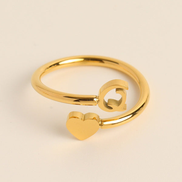 Evie – Initial Heart Ring – Personalized Jewelry for Every Occasion