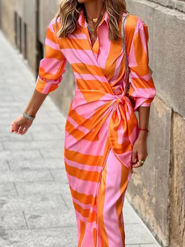 SIENNA | Vibrant Wrap Midi Dress