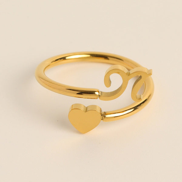 Evie – Initial Heart Ring – Personalized Jewelry for Every Occasion