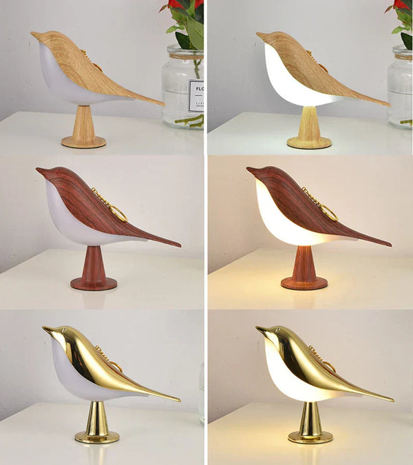 LumiNest | Cozy Wooden Bird Night Lamp