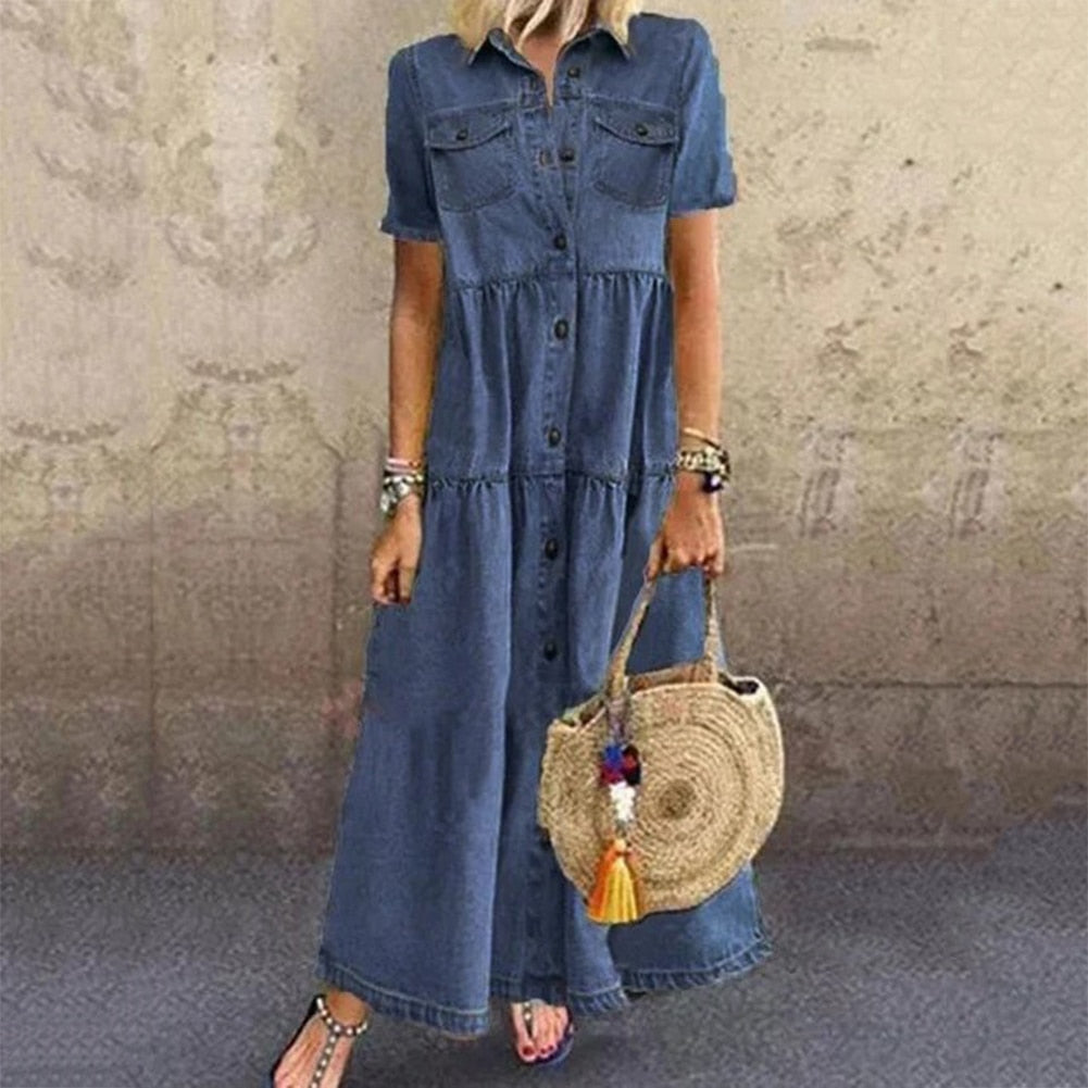 RILEY | Classic Denim Casual Dress