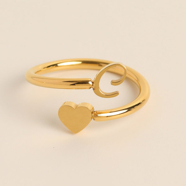 Evie – Initial Heart Ring – Personalized Jewelry for Every Occasion