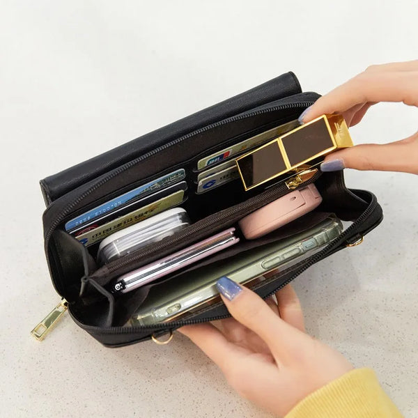 Jerlyn | RFID Blocking Touch Screen Crossbody Passport Holder Travel Wallet