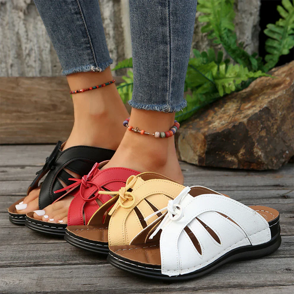 Bettina | Comfy Sandals with Bow Tie