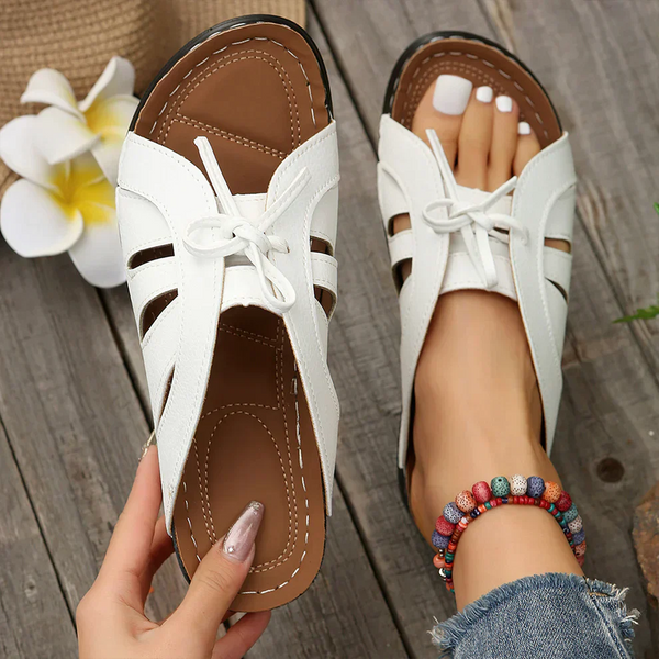 Bettina | Comfy Sandals with Bow Tie