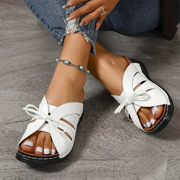 Bettina | Comfy Sandals with Bow Tie