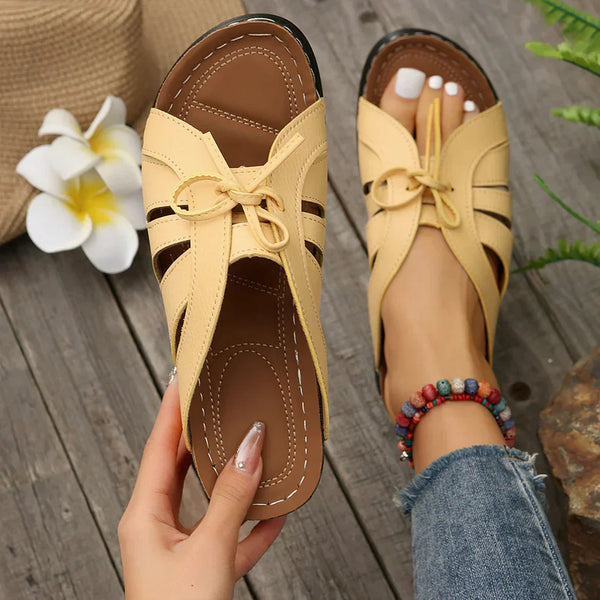 Bettina | Comfy Sandals with Bow Tie