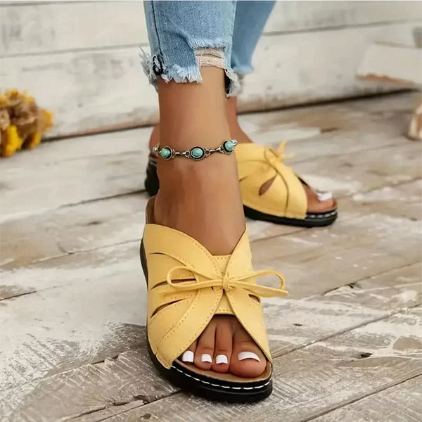 Bettina | Comfy Sandals with Bow Tie