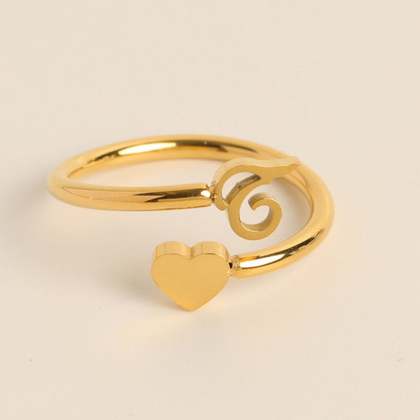 Evie – Initial Heart Ring – Personalized Jewelry for Every Occasion