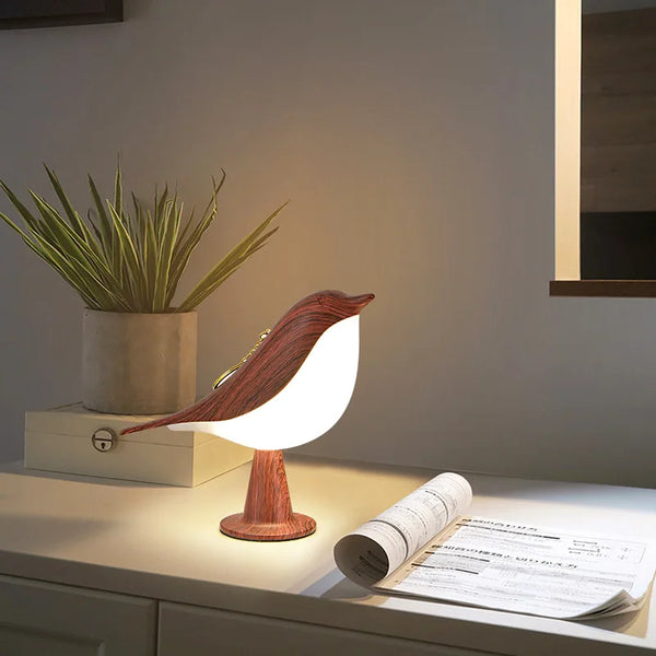 LumiNest | Cozy Wooden Bird Night Lamp