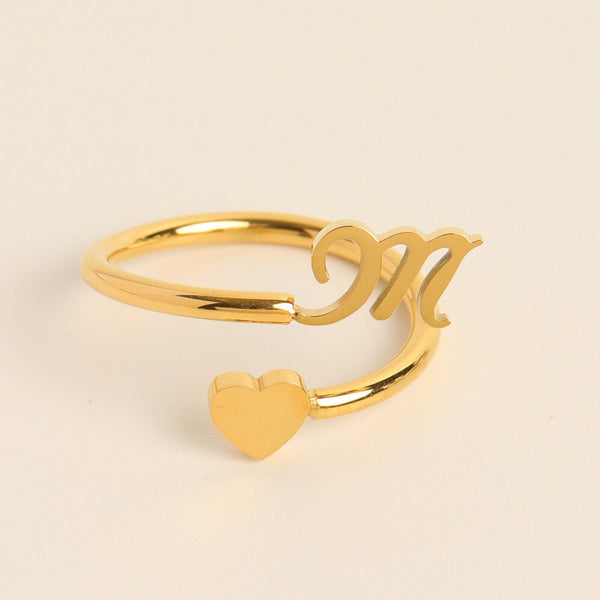 Evie – Initial Heart Ring – Personalized Jewelry for Every Occasion