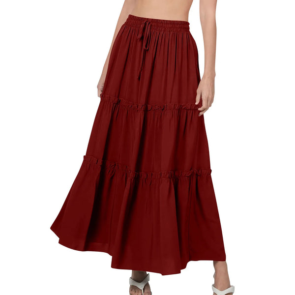 Yamina | Layered Loose Maxi Skirt