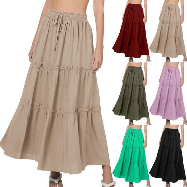 Yamina | Layered Loose Maxi Skirt