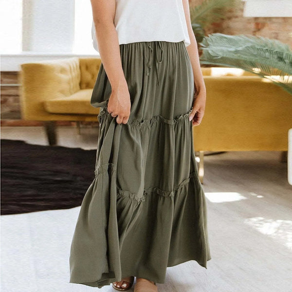 Yamina | Layered Loose Maxi Skirt