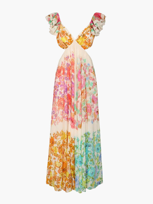 ROXANA | Floral Print Maxi Dress