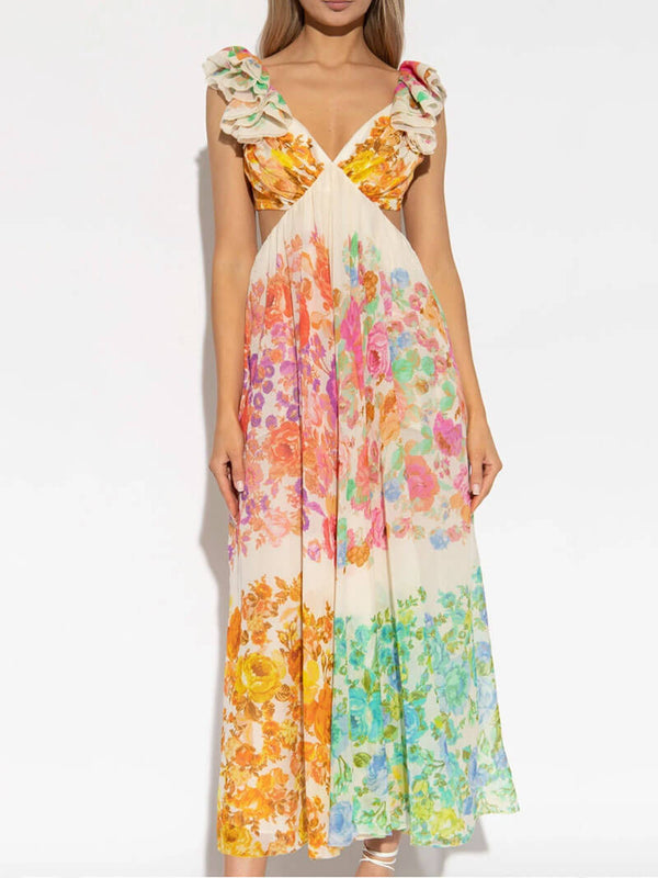 ROXANA | Floral Print Maxi Dress